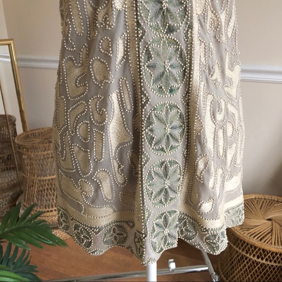 Anthropologie Burning Torch Silk Beaded Tank Top S - Picture 4 of 8